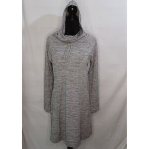 Women's NWT Neesha Midi Gray Comfy Relaxed Hoodie Dress Size Medium